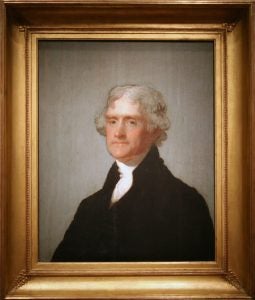 "Thomas Jefferson (The Edgehill Portrait), 1805/1821, Oil on mahogany panel by Gilbert Stuart" by "cliff1066"is licensed under CC BY 2.0