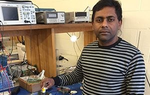 photo of Soumyajit Mandal in the lab
