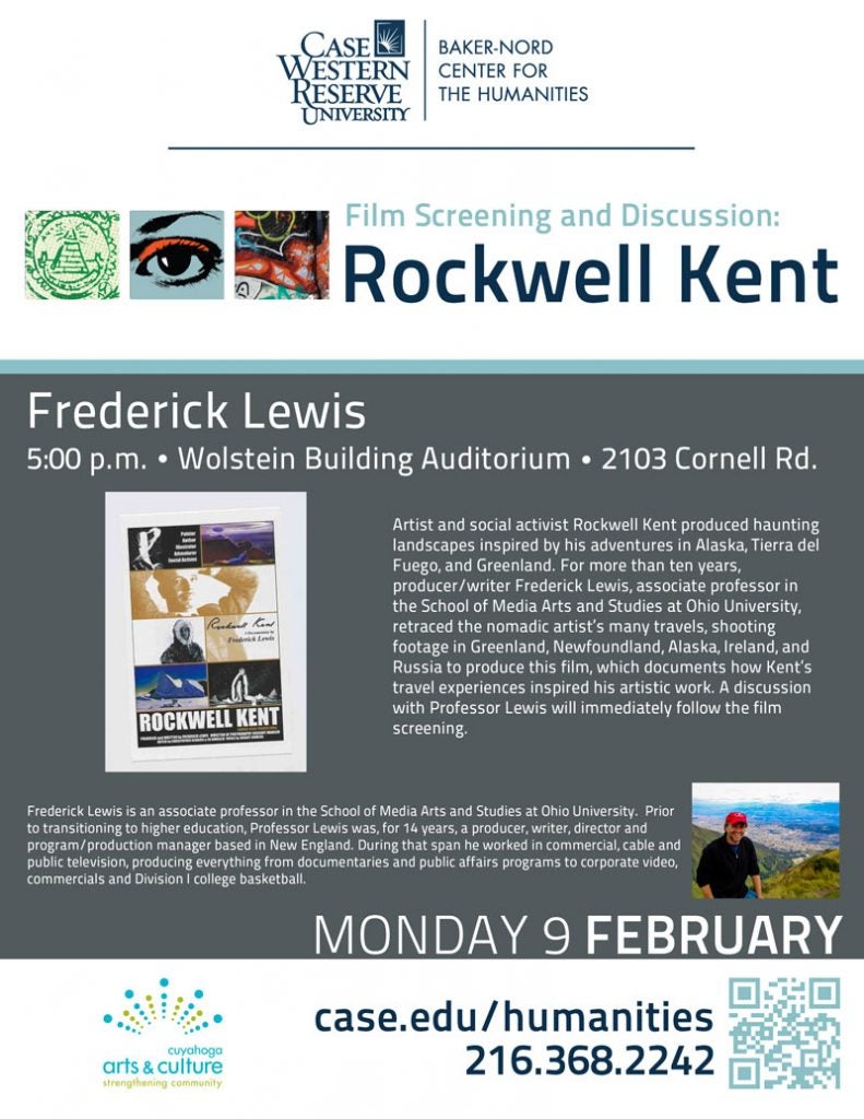 flier about Frederick Lewis' visit to CWRU