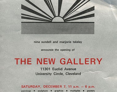 image of the flyer for moCa's opening night celebration