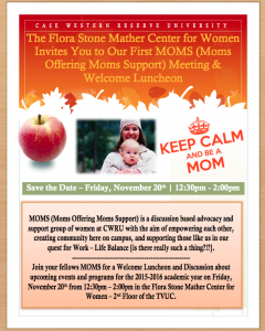 MOMS welcome luncheon flyer