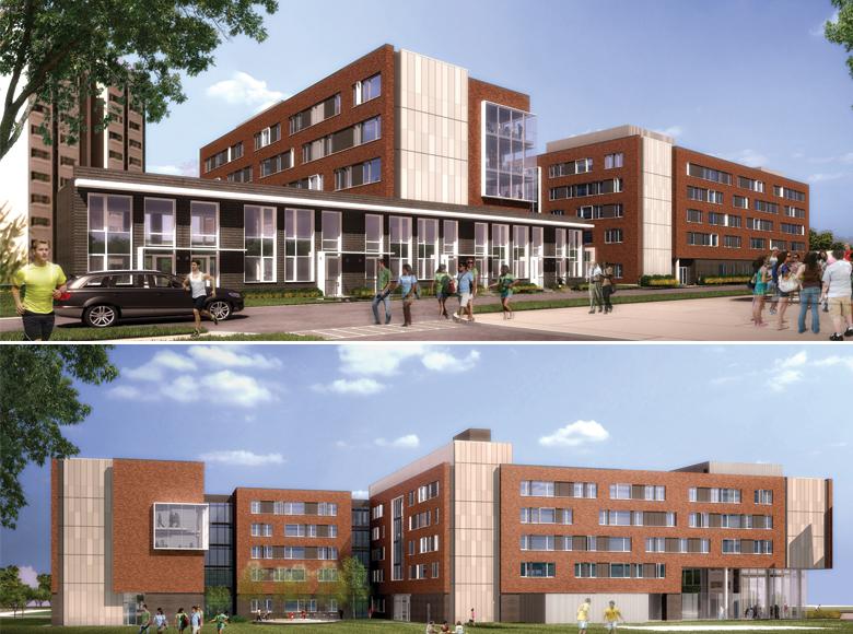 renderings of CWRU's new residence hall