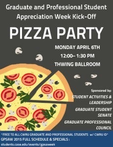 GPSAW pizza party flyer