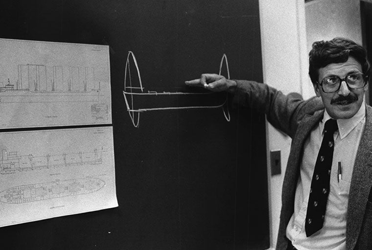 Prahl in his earlier days at the Case School of Engineering (Photo courtesy Plain Dealer archives)