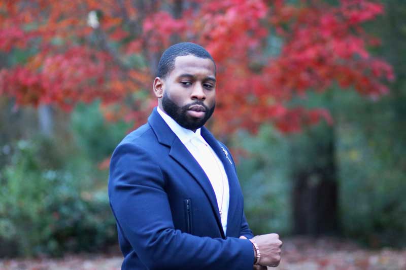 Case Western Reserve University student Rob Relief walking outdoors