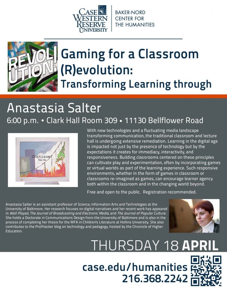 Flier for Gaming for a Classroom (R)evolution