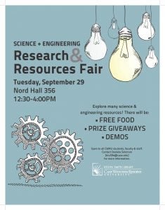 Science & Engineering Research and Resources Fair flyer