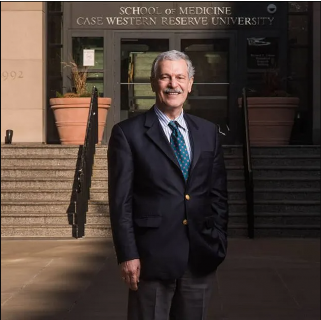 Headshot of Mahmoud Ghannoum outside the CWRU school of medicine building