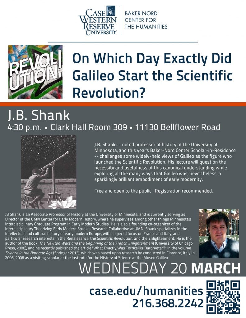 Scientific Revolution flier CWRU