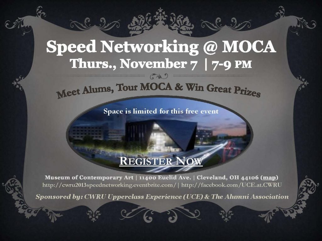 CWRU speed networking flier