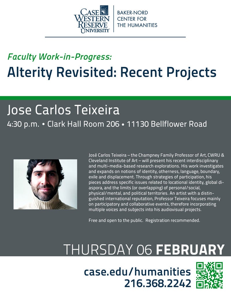 flier for Jose Carlose Teixeira event at CWRU