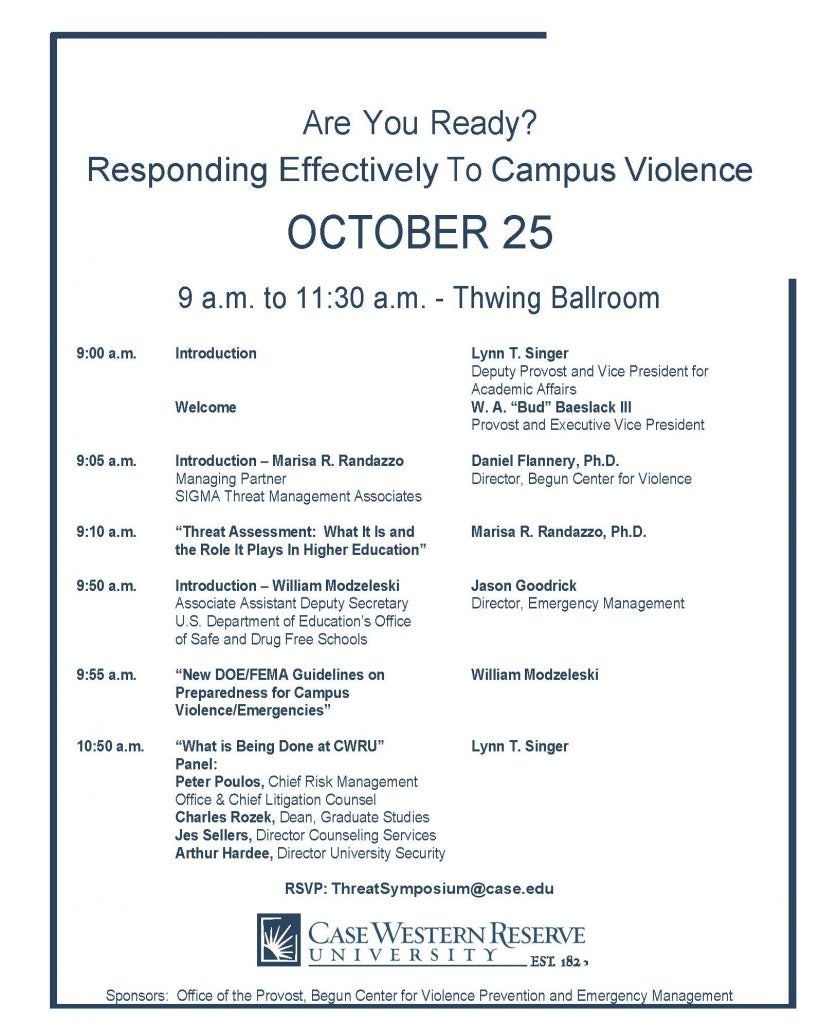 CWRU Threat Symposium Agenda