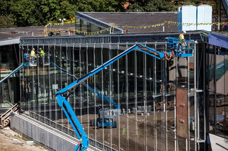 Construction on Tinkham Veale University Center