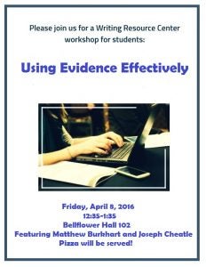 Using Evidence Effectively workshop flyer