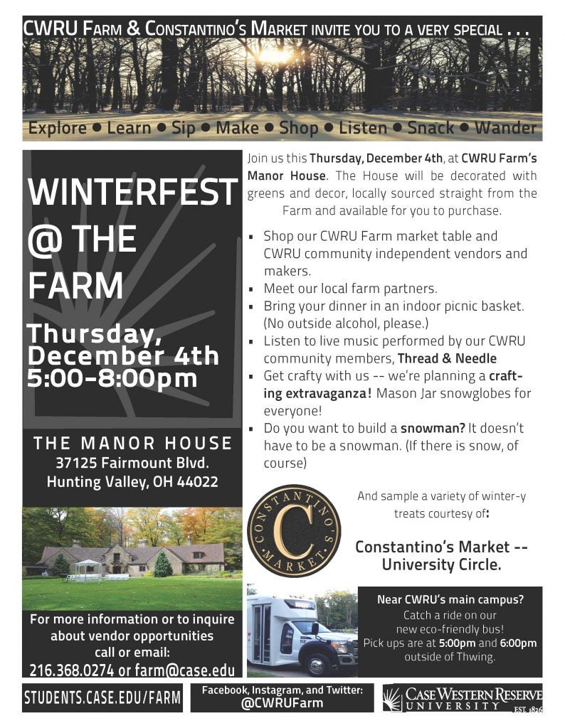 CWRU Farm Winterfest Flier