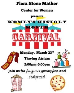 Women's History Month Carnival flyer