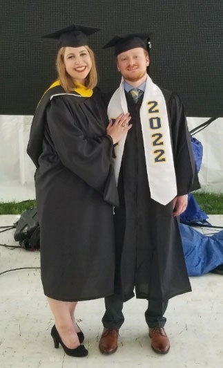 Photo of Alex Weiss and Christian Querrey on their graduation day