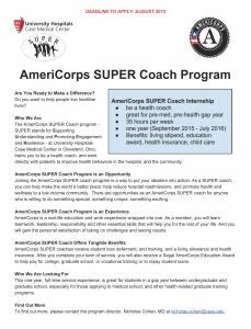 AmeriCorps coach program flyer
