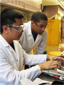 Anthony Price working in the lab