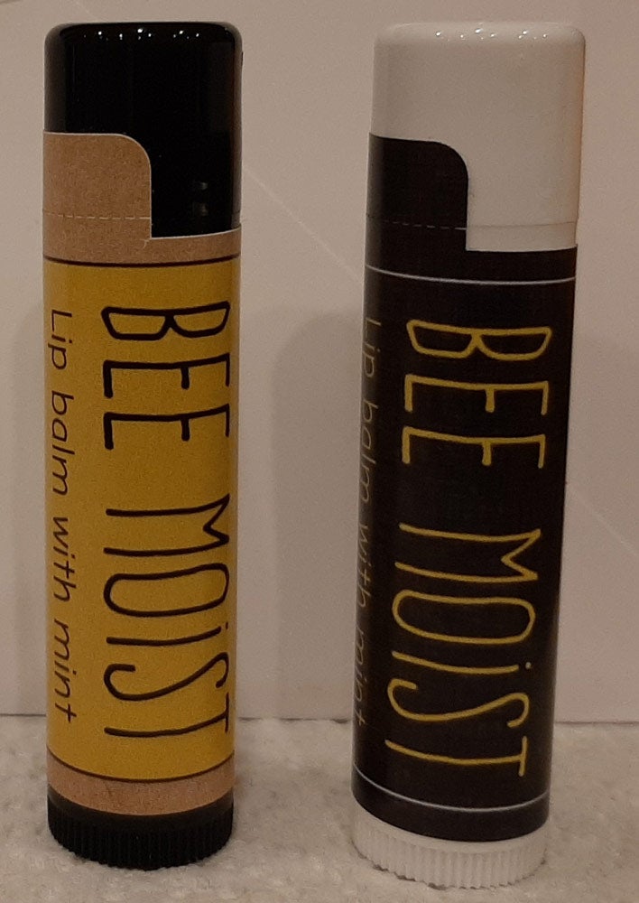 Photo of two tubes of Bee Moist lipbalm