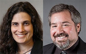 Jessica Berg and Michael Scharf headshots