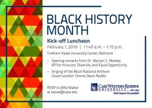 Black History Month Kickoff event luncheon