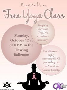 Breast Cancer Awareness yoga flyer
