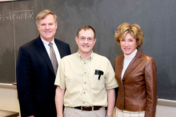 Provost Baeslack and President Snyder after presenting the honor to Charles Rosenblatt.