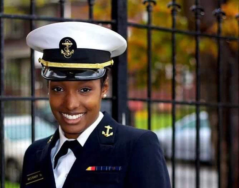 Photo of Ciera McCrary in Navy uniform