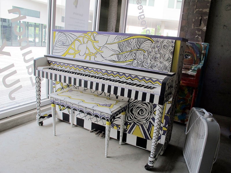 Photo of the Cleveland Clinic's piano for Play Me, I'm Yours