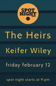 Spot Night featuring The Heirs flyer