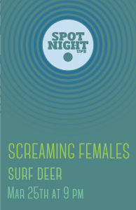 March 25, 2016 Spot Night flyer