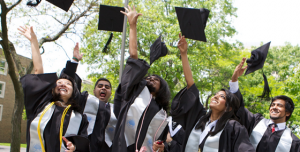 CWRU students at commencement