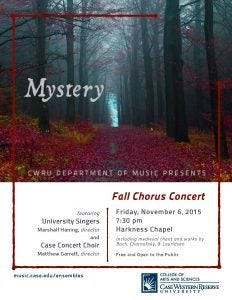 Case Concert Choir "Mystery" flyer