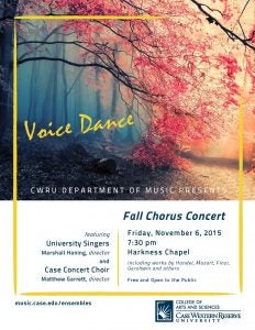 "Voice Dance" fall concert flyer