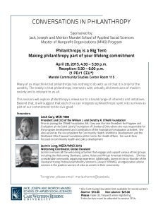 conversations in philanthropy flyer