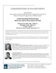 Conversations in Philanthropy flyer