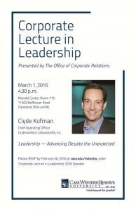 Corporate Lecture in Leadership 2016 flyer
