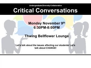 Critical Conversation flyer