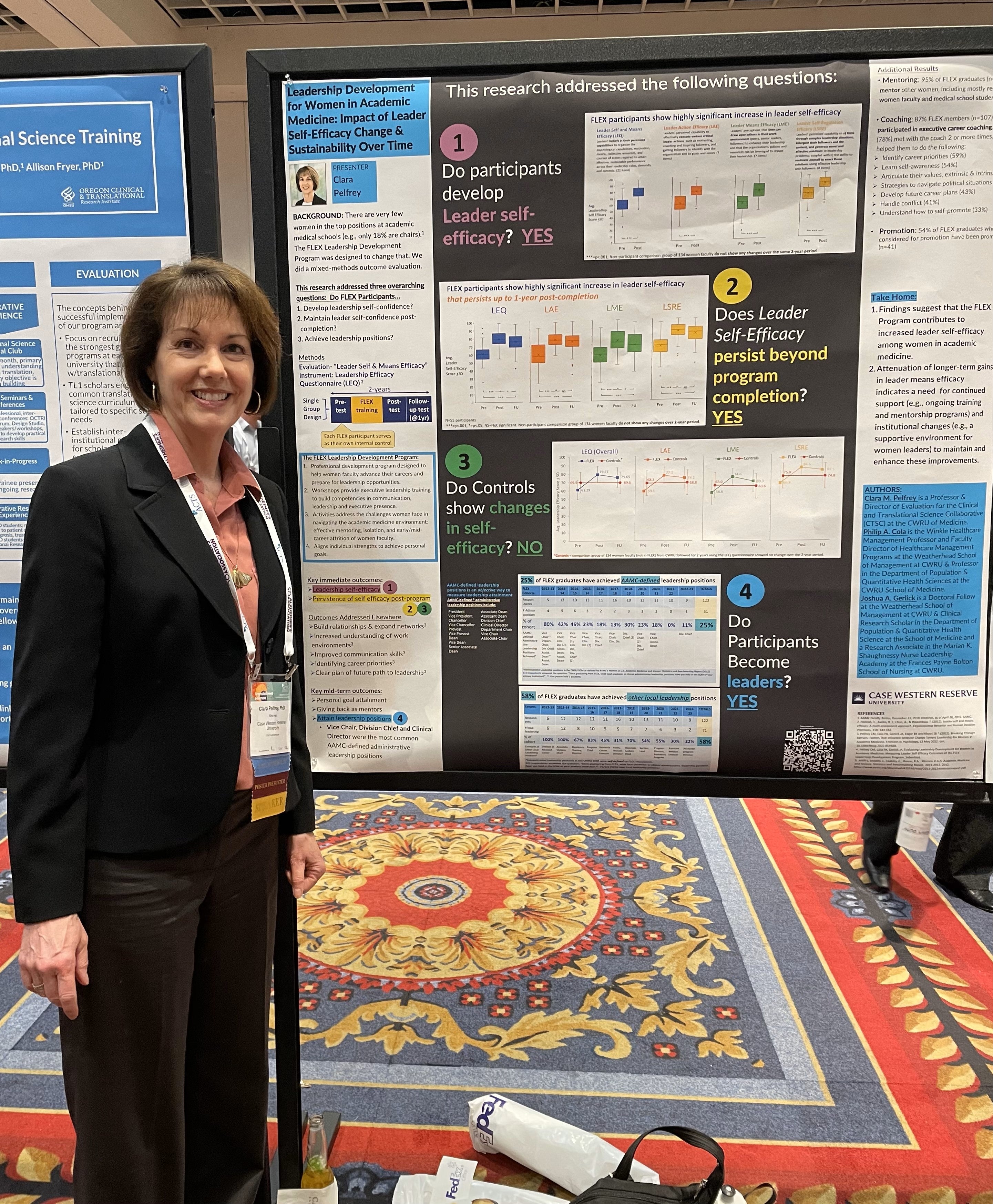 Clara Pelfrey, PhD presenting her poster at TS24