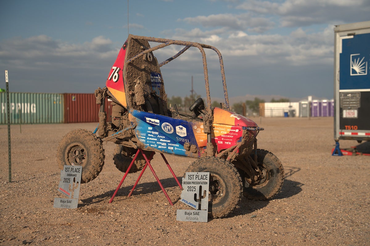 The CWRU Baja car at Arizona Baja SAE Competition