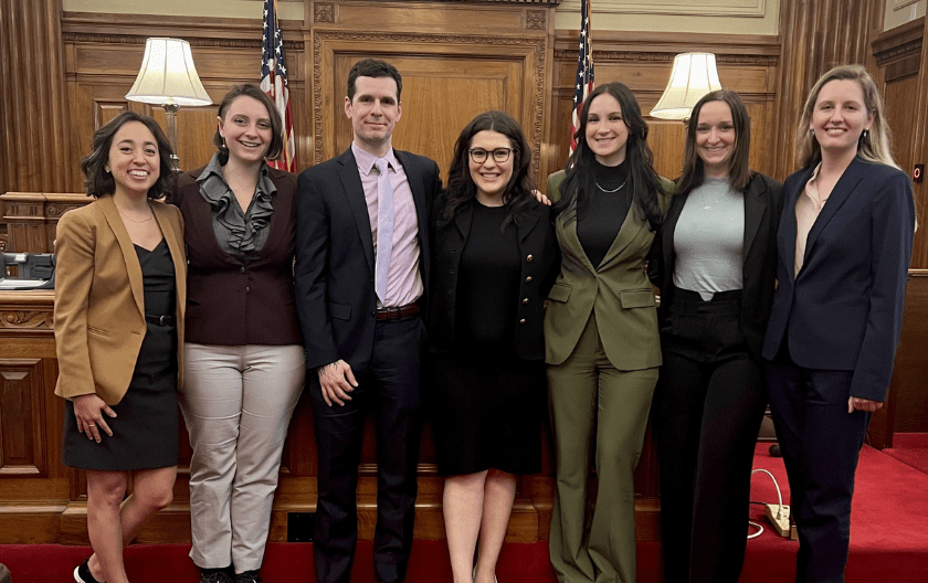 Full 2024 Ault Team pictured inside a courtroom