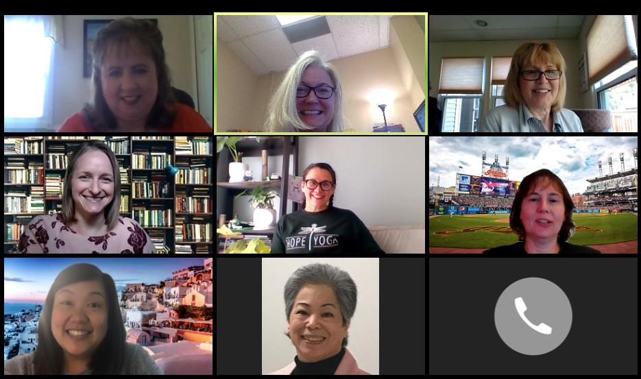 photo of COVID-19 Task Force Warriors in a Zoom meeting