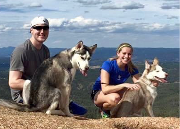 Stormy Stan, husband and Huskies