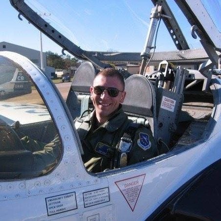 Joseph Paul Knable in a U.S. Air Force plane
