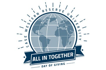 Image of the Day of Giving logo that has a globe image and says "All in Together"