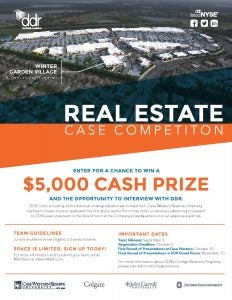 DDR Real Estate Case Competition flyer