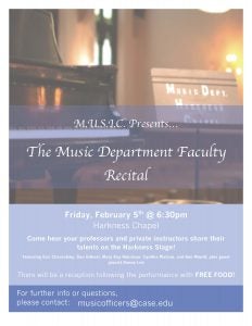 Music Faculty Recital flyer