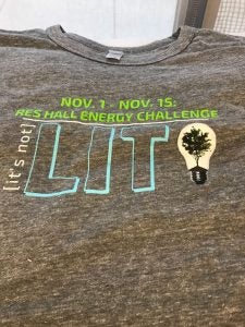 Photo of the 2017 Energy contest t-shirt