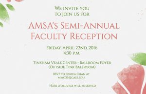 Semi-annual faculty reception flyer